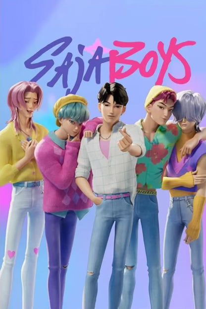 Saja Boys K Pop Demon Hunters Movie Poster Print For Bedroom Living Room Decor Cartoon Music Band Canvas Painting Wall Art