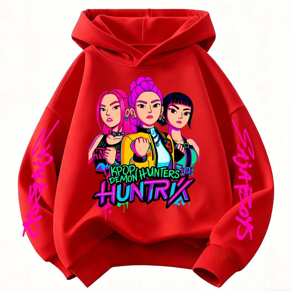 The Perfect Gift! Amazing K-POP: Demon Hunters Kids Hoodie. Soft, Cozy & Featured with Cool Cartoons for Boys and Girls.