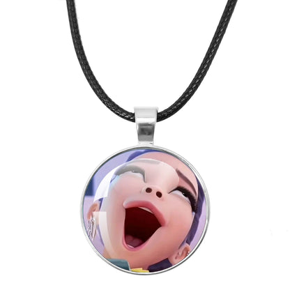 KPop Demon Hunters Leather Rope Necklace Huntr-x Rumi Zoey Mira Pendant Necklace Jewelry Accessories Cosplay Props Fans Gifts