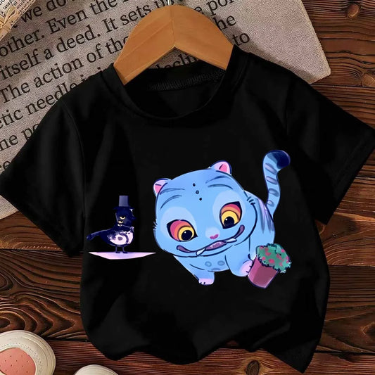 Kpop Demon Hunters T-Shirt Kids Short Sleeve Casual Fashion Summer Boys Girls Anime Clothes