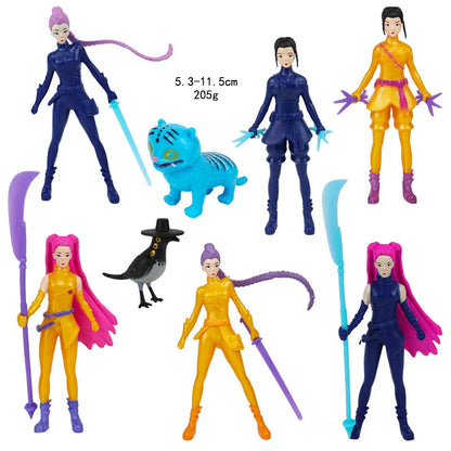 Kpop Demon Hunters Figure Toys Demon Hunters Figures Pvc Model Collectible Game Action Figures Room Decoration Kids Birthday Toy