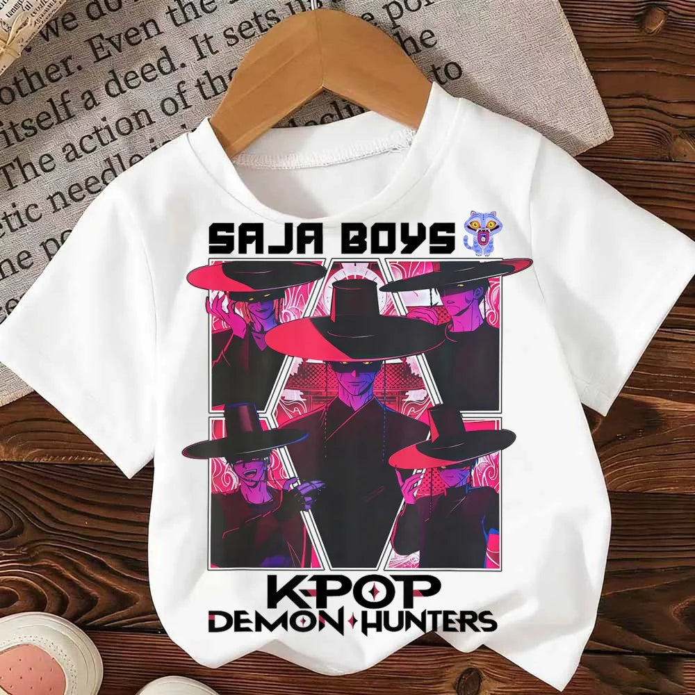 Fashion Movie Kids T-shirt KPop Demon Hunters Funny Gift for Fans Tshirt K-Pop Demon Hunters Clothes Cool Girls Tee Top