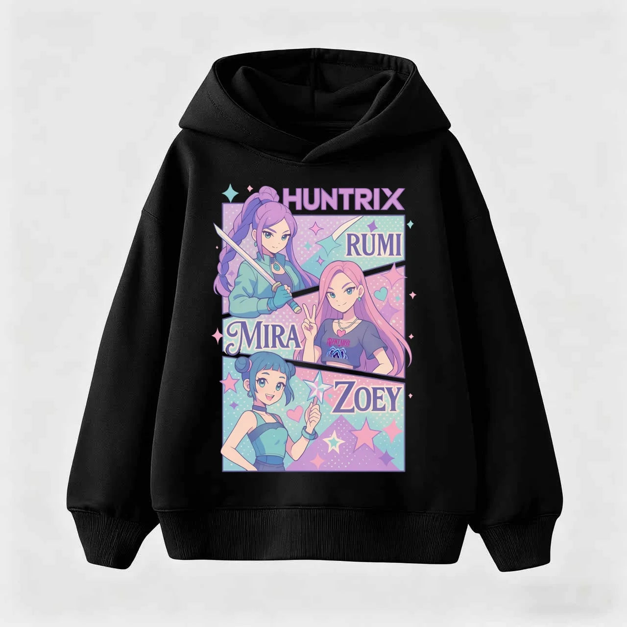 KPop Demon Hunters Hoodies Baby Girl Boy Clothes Fashion Casual Hooded Sweatshirts K-Pop Demon Hunters Pullover Kids Outfits Gif