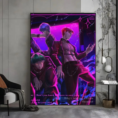 KPop S-saja Boys Demon Hunters  Poster Premium Aesthetic Posters Sticker For Living Room Or Bar Painting Decoration Wall Art