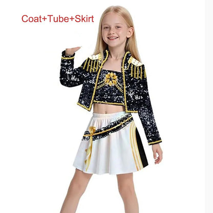 Girls Kpop Zoey Cosplay Costume Kids Fancy Party K-Pop Demon Hunters Rumi Costume Idol Mira Cosplay Halloween Carnival Clothes