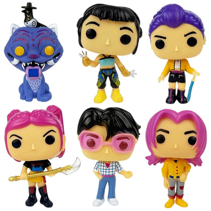 1-6pcs K-pops Demons Hunters Anime Figure Rumi Zoey Mira Saja Boys Action Figure Cosplay Vinyl ornament Figures Toy fan gifts