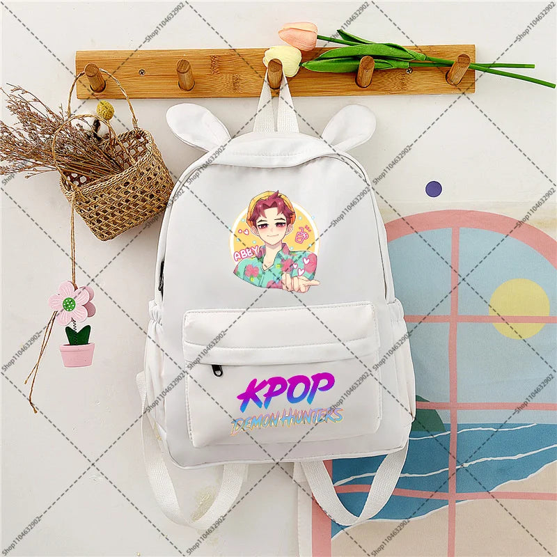 KPop Demon Hunteres Students Backpacks Cartoon Anime Graphic Print Backpack Boys Girls Fashion Schoolbag Back To School Gifts