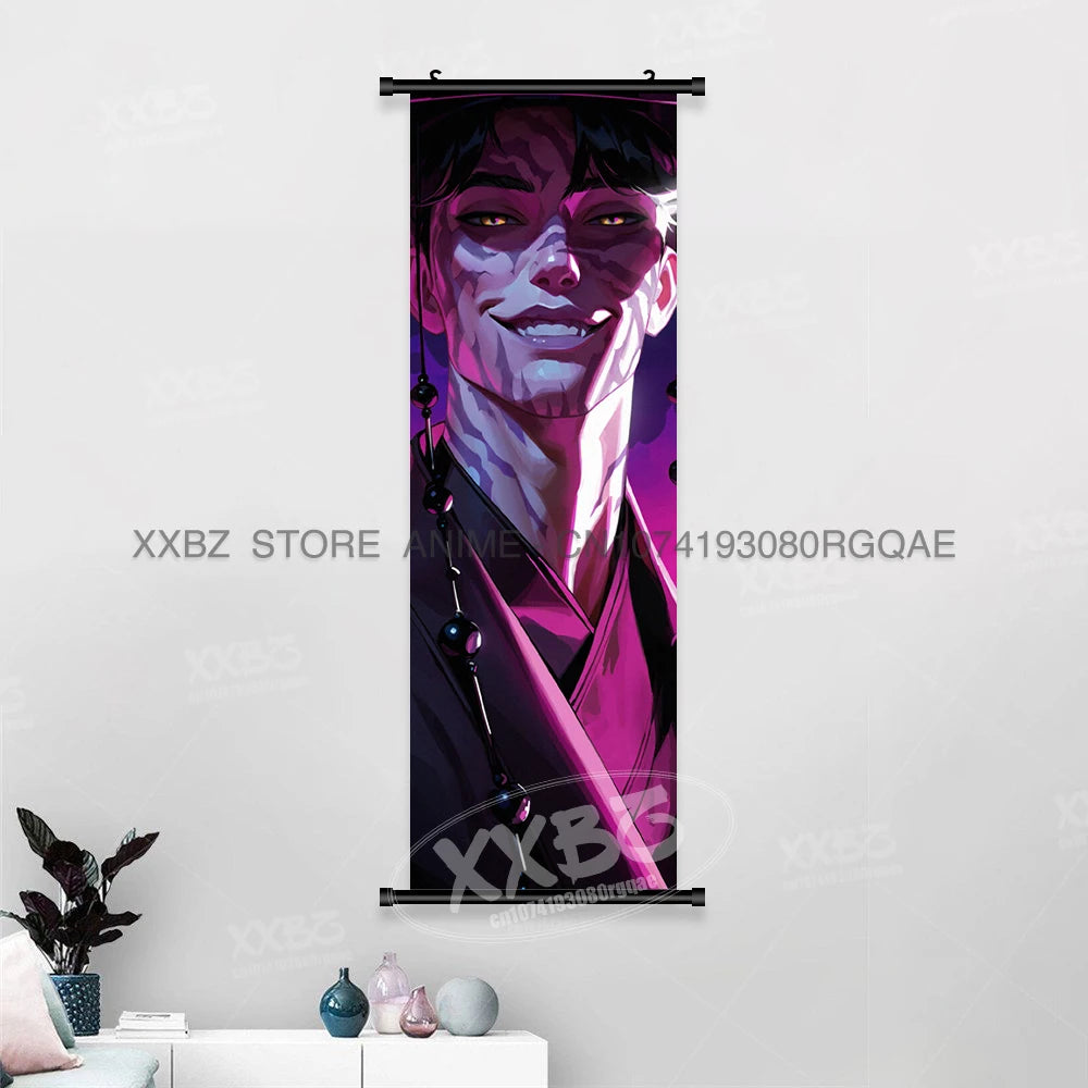 Anime For KPop Demon Hunters Wall Art Canvas Scrolls Pictures Kawaii Character Print Posters Home Decoration Hanging Painting