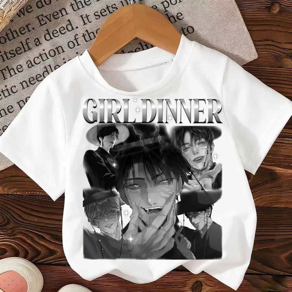 Kpop Demon Hunters Cartoon Tee Shirt Harajuku Cool Kids T-shirts Cotton Summer Tops Saja Boys Outfits Gift Baby Girl Boy Clothes