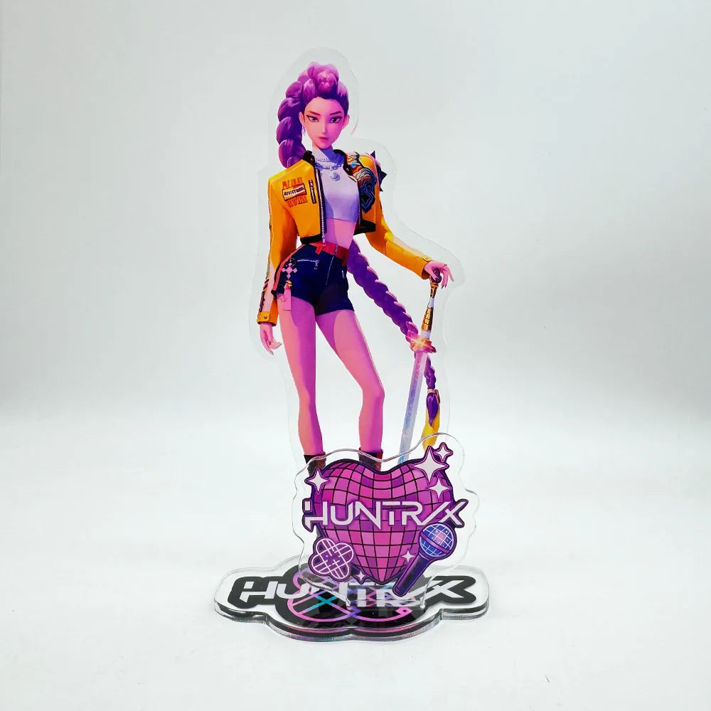 K-Pop Demon Hunters Superstar Rumi Mira Zoe Acrylic KeyChain Standing Plates Backpack Decoration Pendant Ornament Accessories