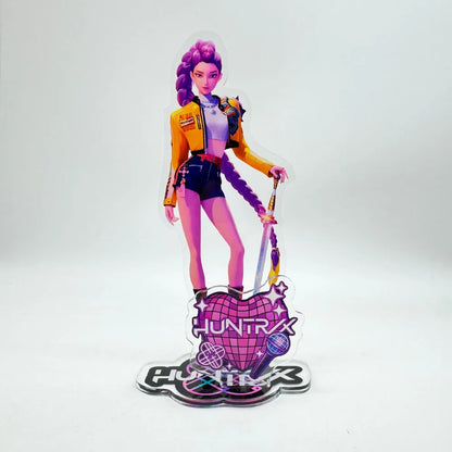 K-Pop Demon Hunters Superstar Rumi Mira Zoe Acrylic KeyChain Standing Plates Backpack Decoration Pendant Ornament Accessories