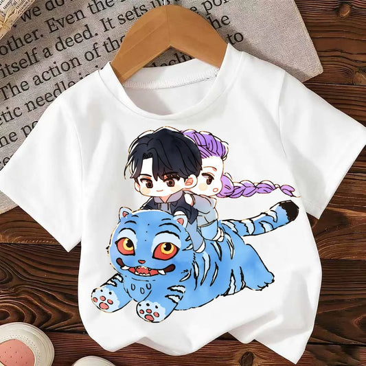 kpop Witch Hunter Group merchandise Rumi Mila Zoi short-sleeved summer casual T-shirt for boys, girls and children