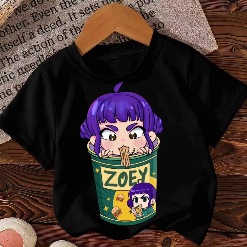 Cute Cartoon Saja Boys T-shirts Kpop Demon Hunters T Shirt Kids Boy Girl Summer Short Sleeve Round Neck Tops Children's Clothing