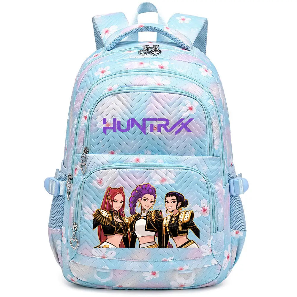 Kpop Demon Hunters Backpack Cartoon Rumi Mira Zoey HUNTR/X Saja Boys Print Schoolbag Large Capacity Student School Bas for Girls