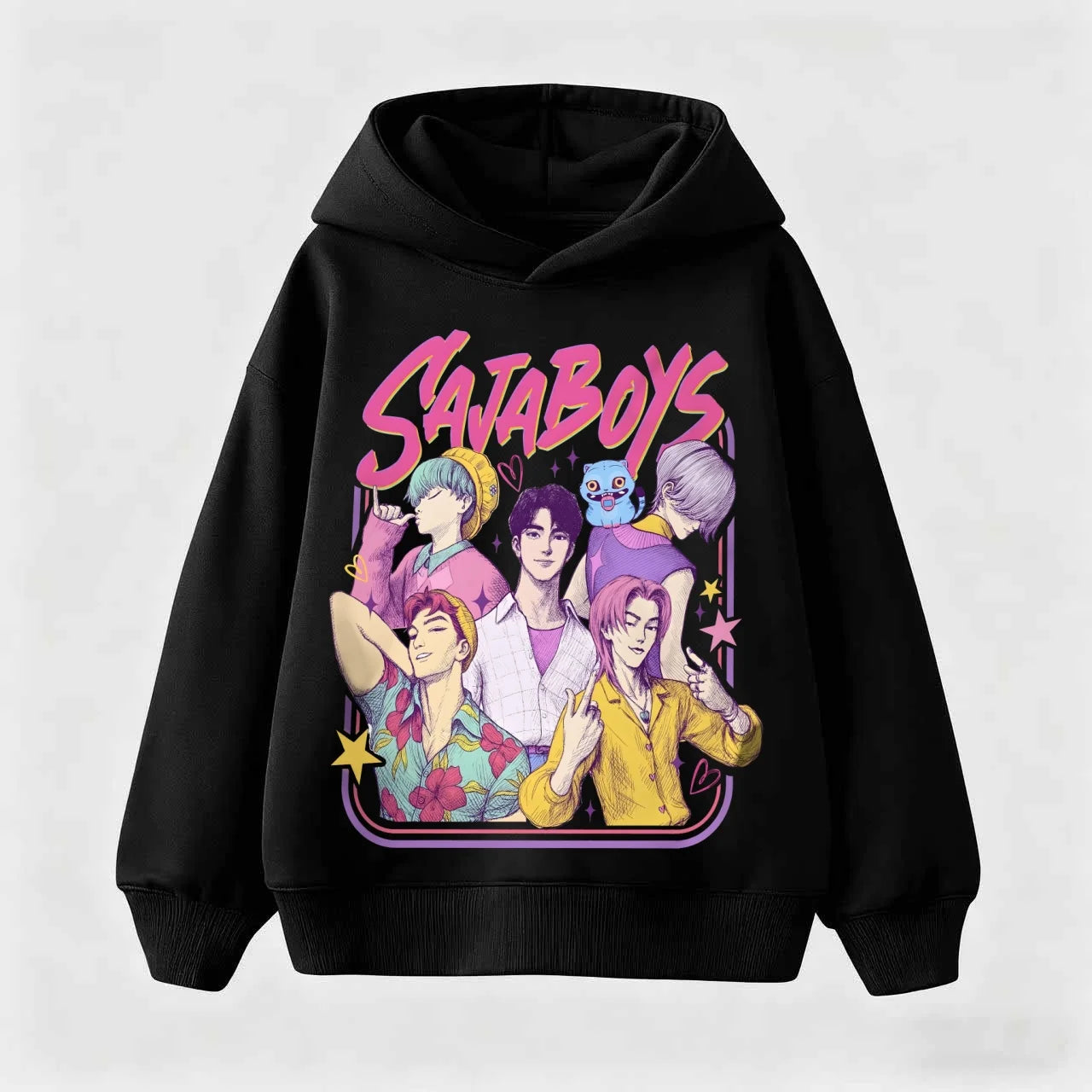 KPop Demon Hunters Huntrix Hoodie Kids Hooded Sweatshirt Baby Girls Pullover Hoodies Boys Fashion Outerwear Children's Clothing