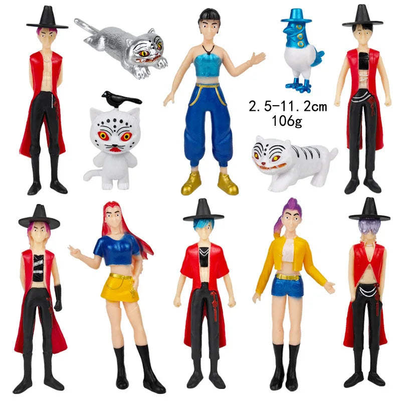 Kpop Demon Hunters Figure Toys Demon Hunters Figures Pvc Model Collectible Game Action Figures Room Decoration Kids Birthday Toy