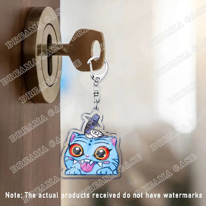 Cute Cartoon Huntrix Saja Boys Acrylic Keychains Ring Double-Sided Key Chain Jewelry Kpop Demon Hunters Fan Love Gifts