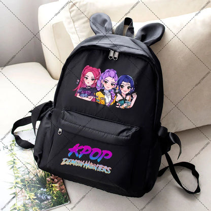 KPop Demon Hunteres Students Backpacks Cartoon Anime Graphic Print Backpack Boys Girls Fashion Schoolbag Back To School Gifts