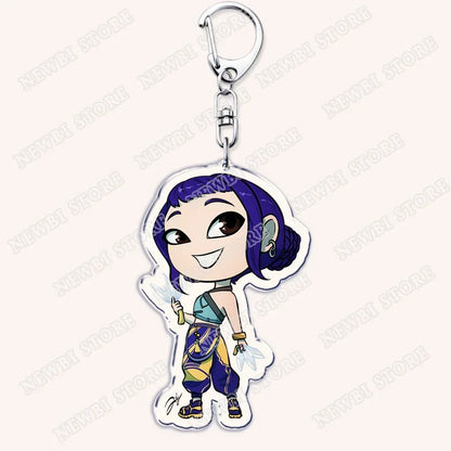 HOT Kpop Demon Hunters Huntrix Saja Boys Keychains for Accessories Bag Rumi Zoey Jinu Ramen Ramyeon Keyring Jewelry Fans Gifts