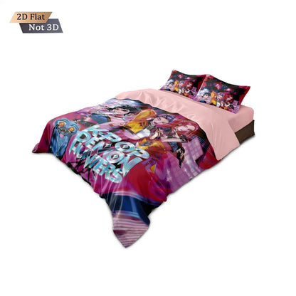 3pcs K-Pop Demon Hunters Chipless Quilt Set, Multi Size Bedrooms, Dormitory Bedding Decoration, Machine Washable