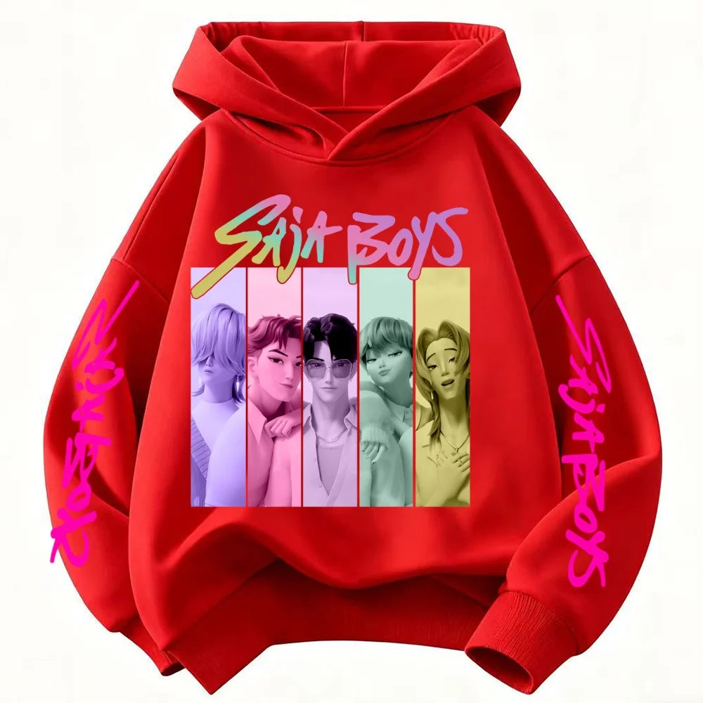 Cuddly Soft K-POP: Demon Hunters Hoodie for Kids - Playful Cartoon Pullover, Ultra-Comfy & Trendy for Everyday Fun