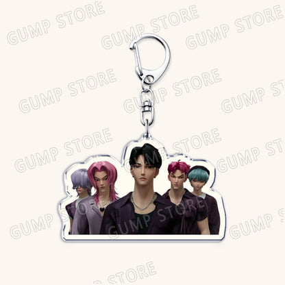 Hot Kpop Demon Hunters Huntrix Saja Boys Keychains for Accessories Jewelry Rumi Zoey Jinu Mira Sold My Soul Keyrings Fans Gifts