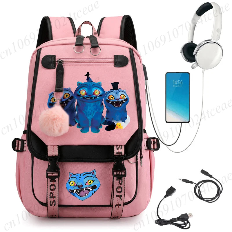 타이거 틴에이저 백팩 가방 K팝 데몬 헌터스 더피 타이거 스쿨백 백팩 학교 가방으로 돌아가기