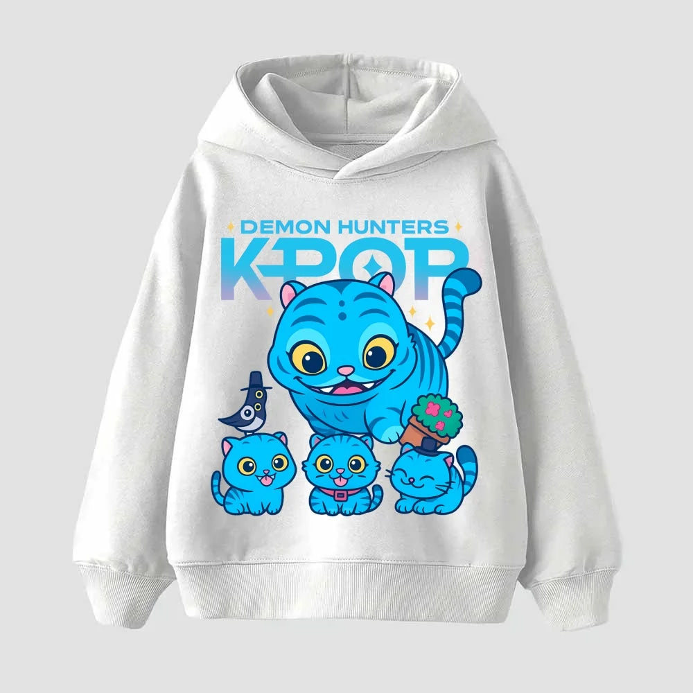 Children's sweatshirt Korean Wave Demon Hunter Print Fashion Casual 2025 Movie Round Neck Girl Casual Clothing