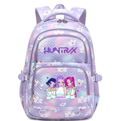 Kpop Demon Hunters Backpack Cartoon Rumi Mira Zoey HUNTR/X Saja Boys Print Schoolbag Large Capacity Student School Bas for Girls