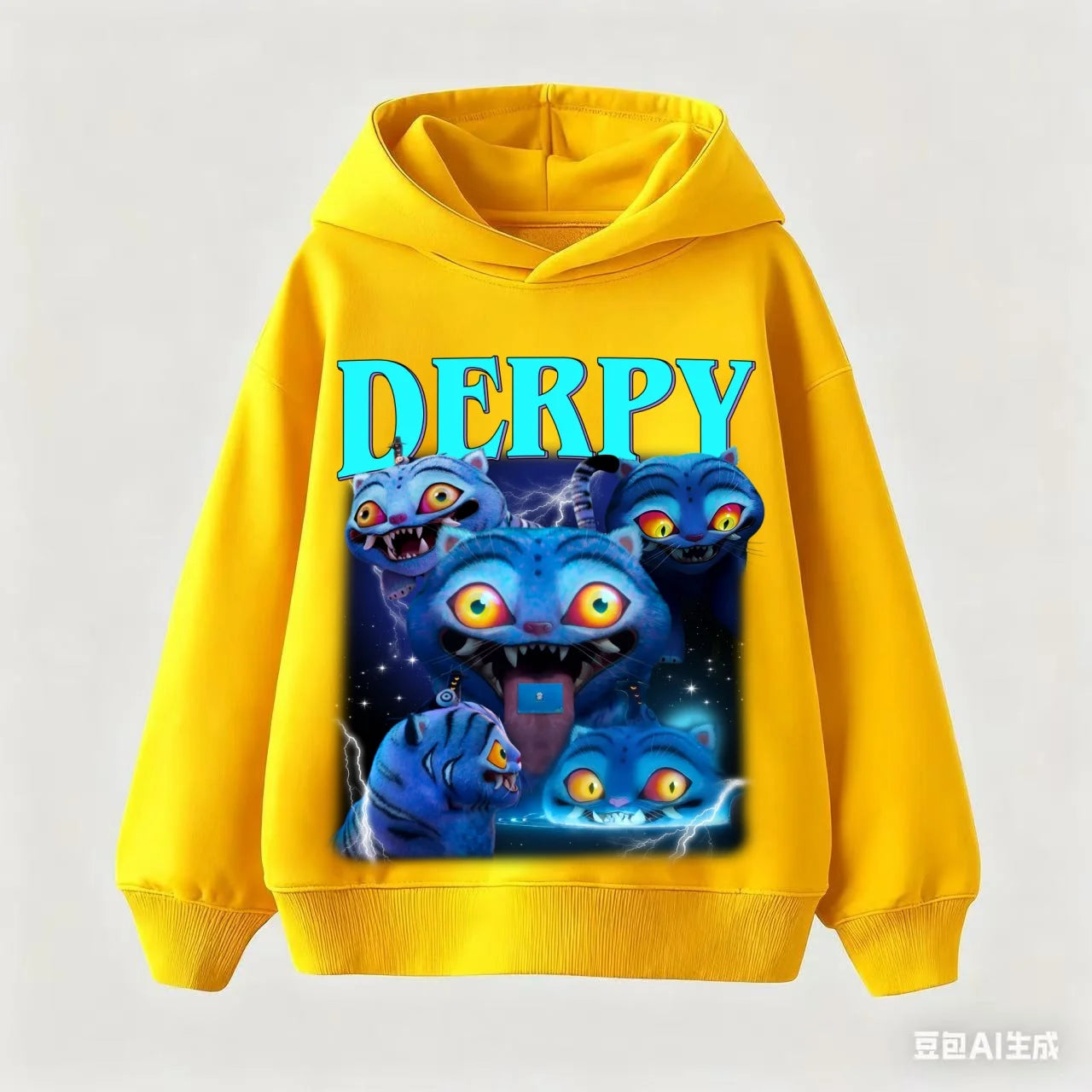 Children's Korean Wave Fashion Casual Tops KPop Demon Hunter Rumi Derpy Cartoon Girls Boy Hooded Sweatshirt War Kids Outfits Gif