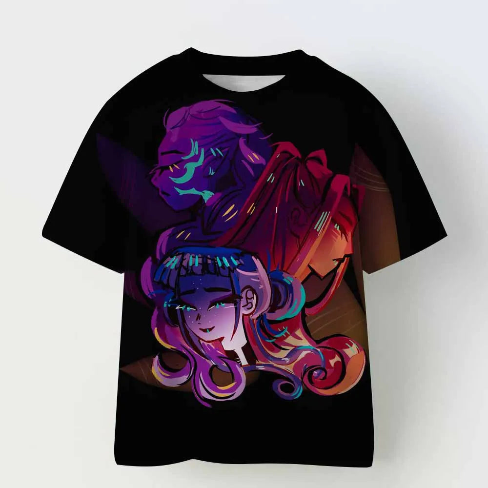Derpy Tiger Kpop Demon Hunters Kids T-shirt Tops Girls Boys Cotton Summer Short Sleeve Tee Crew Neck Cute Tiger Funny T Shirts
