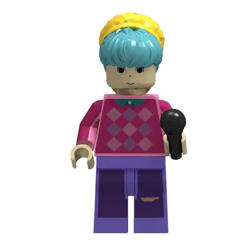 KPOP Demon Hunters Cartoon Model Ornament Kawaii Mini Action Figure Assembly Fans Collection Figures Desktop Decoration Gift