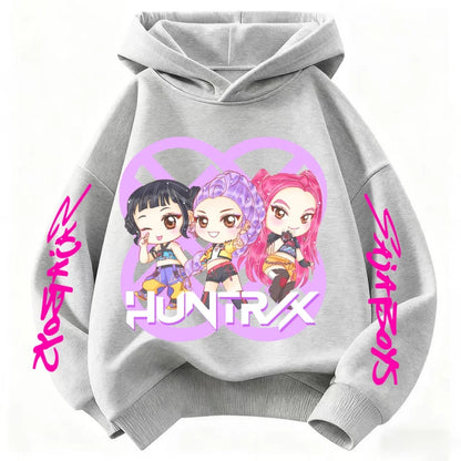 Kids Anime Demon Slayer Tomioka Print Cotton Hoodie Unisex Boys Girls Casual Tshirt 100-160cm Childrens Cartoon Clothes