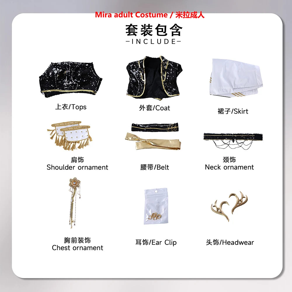 Black Golden Rumi Zoey Mira Cosplay KPop Demon Hunters Cosplay Costume Girls Suit kids Adult Halloween Party Role Playing Outfit