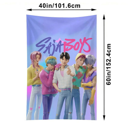 Huntrix KPop Demon Hunters Tapestry Wall Decor, 40''x60'' Tapestry Gift Applicable To Wall Decor Art Tapestry