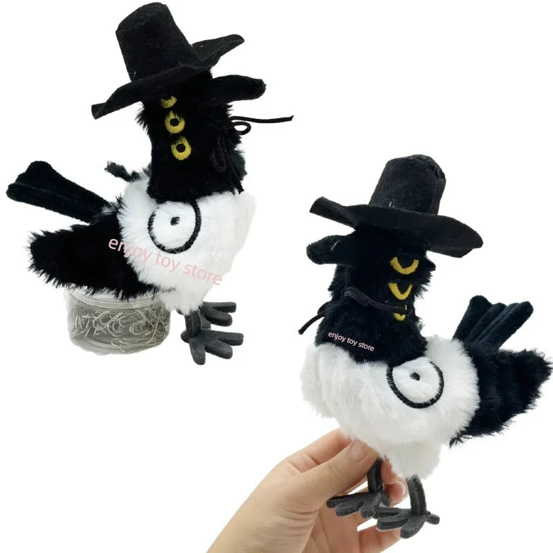 Anime Kpop Demons Hunters Plush Cute Purple Tiger Black Hat Magpie With 3 Eyes Monster Hunt Girl Group Stuffed For Fans Gifts