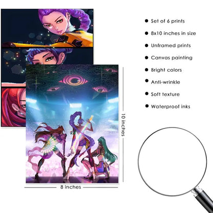 Anime K-Kpop D-Demon Hunter Poster High Quality Print Home Decor Wall Art Mural Room Bar Decoration