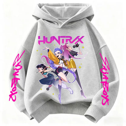 Kids Anime Demon Slayer Tomioka Print Cotton Hoodie Unisex Boys Girls Casual Tshirt 100-160cm Childrens Cartoon Clothes