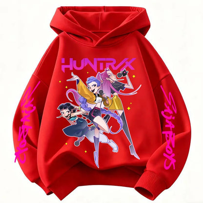 Kids Anime Demon Slayer Tomioka Print Cotton Hoodie Unisex Boys Girls Casual Tshirt 100-160cm Childrens Cartoon Clothes