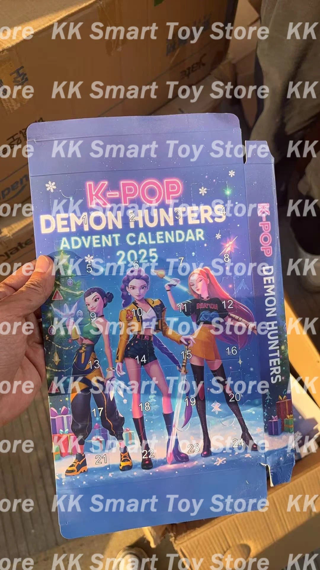 In stock Christmas Kpop Demon Hunting 24pc Advent Calendar Surprise Blind Box K pop Dolls Halloween Boxes Figure Gifts Kids Toys