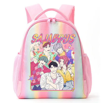 For K-Pop Demon Hunters Student Rainbow Backpack Anime Accessories HUNTR/X Rumi Mira Zoey Schoolbag Children's Birthday Gifts