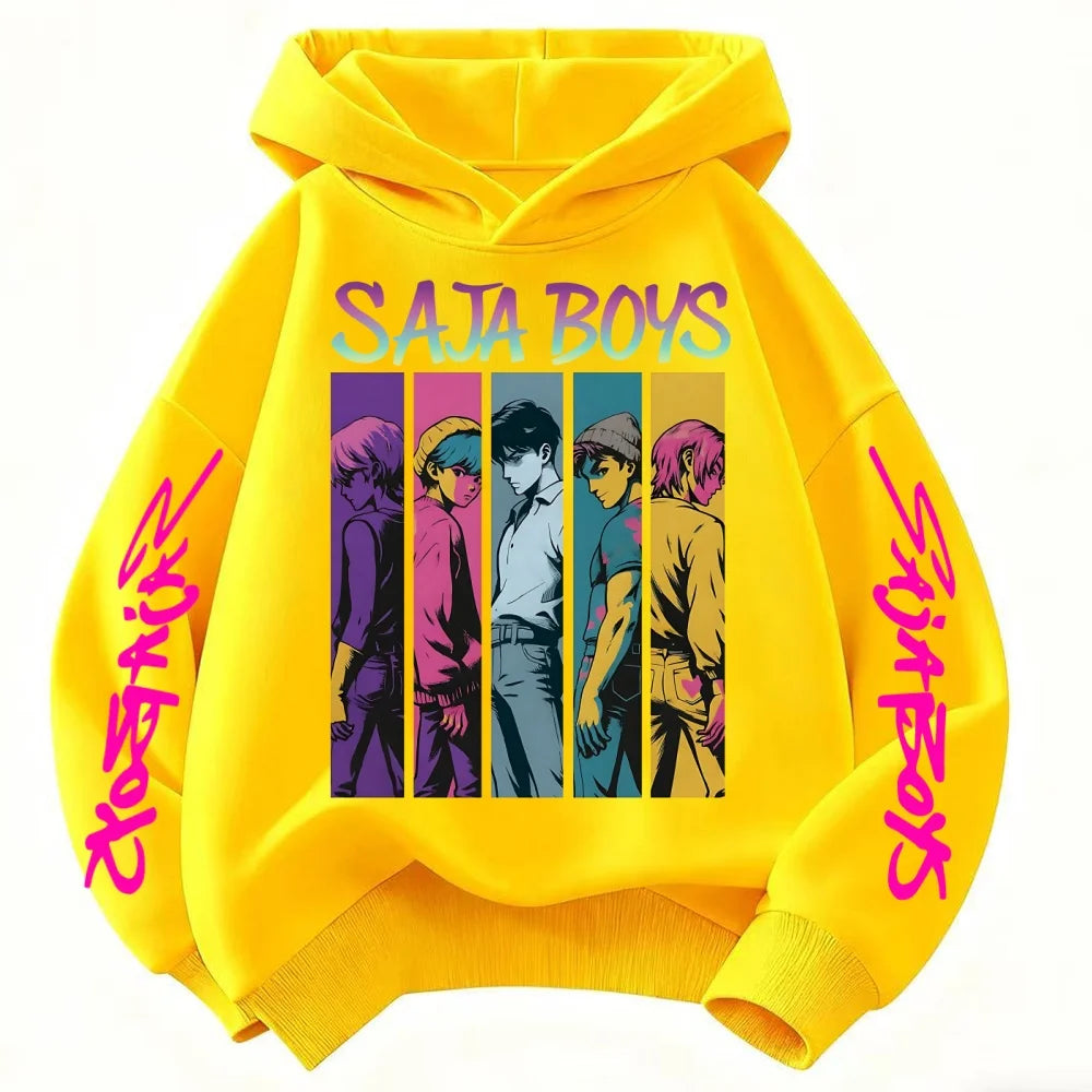 Y2K KPop Demon Hunters Hoodies Teenage Girls Boys Rumi KPop Demon Hunters Hoody Autumn Casual Long Sleeve Children's Clothing