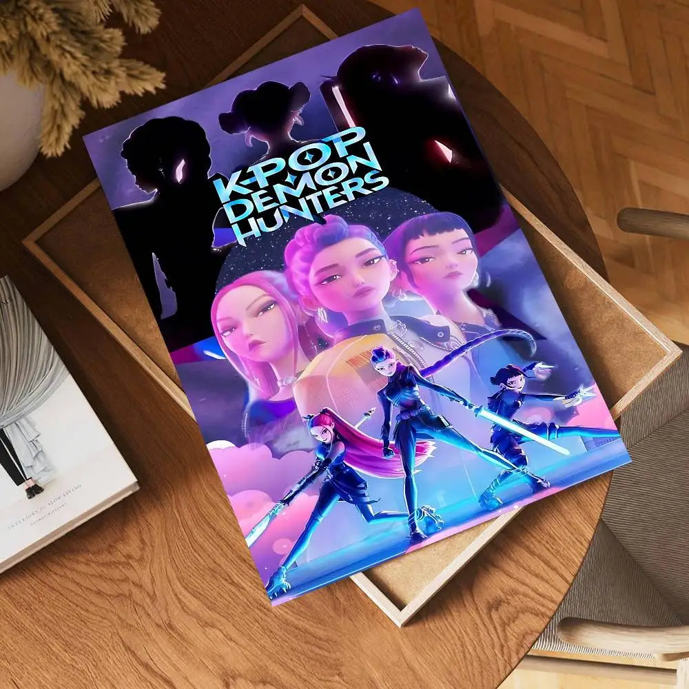 Movie KPop Demon Hunters Anime Posters Sticky HD Quality Poster Wall Art Painting Study Wall Decor