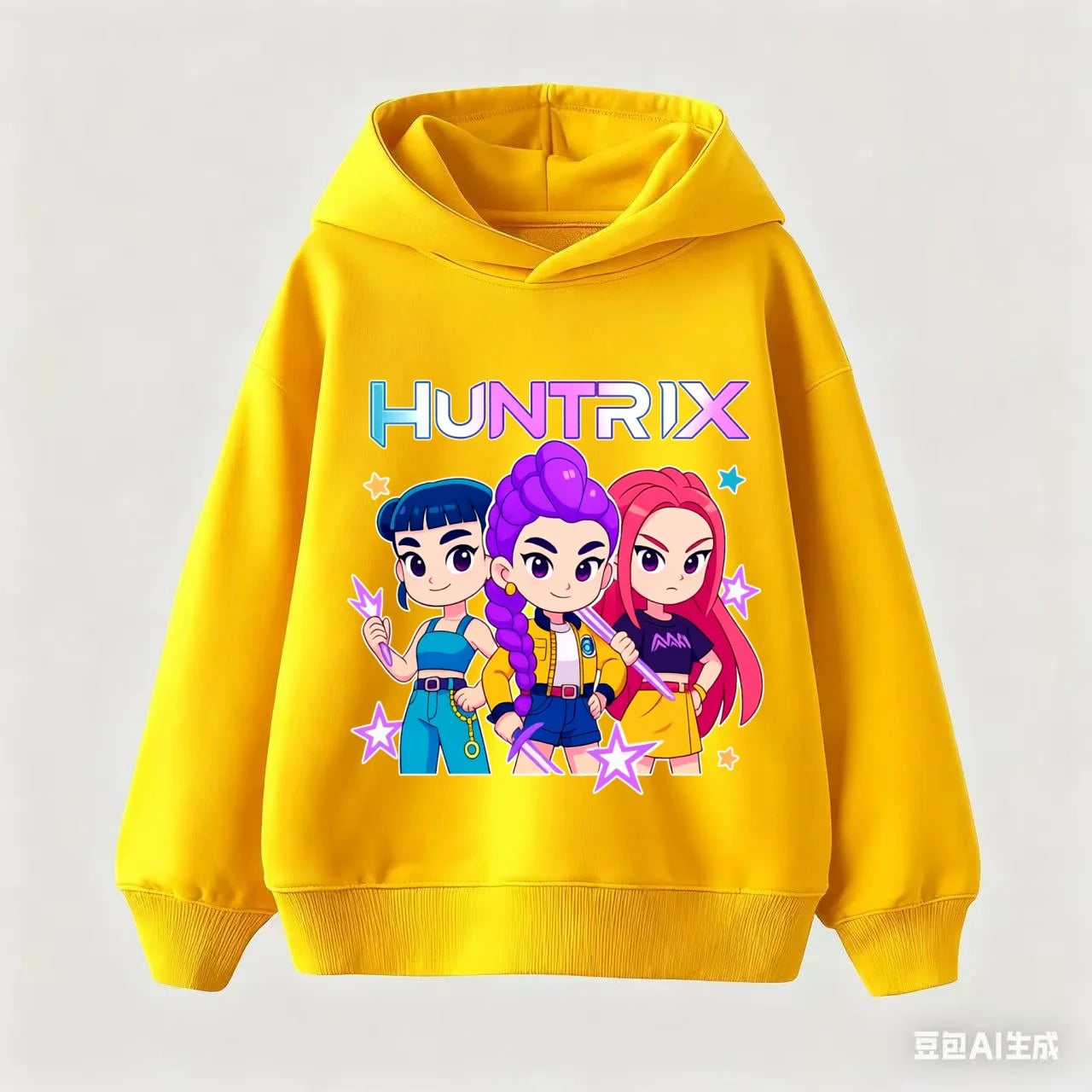 KPop Demon Hunter Rumi Derpy Cartoon Girls Boy Hooded Sweatshirt Warm Children's Korean Wave Fashion Casual Tops Casual Clothinf