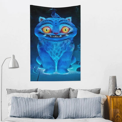 Cute Kpop Demon Hunter Tiger Tapestry, Home Decor, Vivid Cartoon Tiger Wall Art Tapestries Backgrounds  For Living Room, Dorm