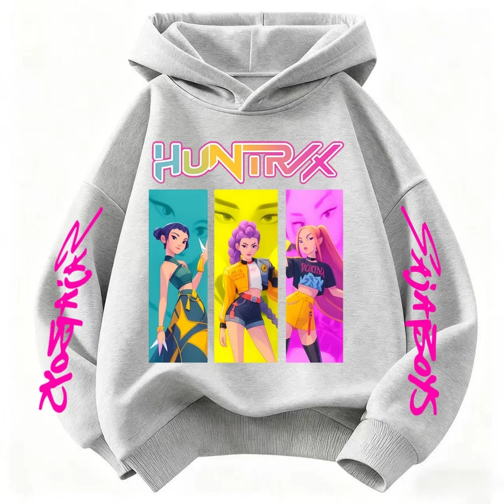 KPop Demon Hunters Saja Boys Clothes Child Girl Boy Fashion Casual Hoodies Girl Outfits Harajuku Street Style Hoodie Sweatshirt