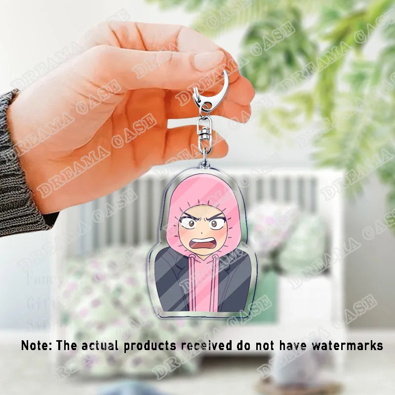 Cute Cartoon Huntrix Saja Boys Acrylic Keychains Ring Double-Sided Key Chain Jewelry Kpop Demon Hunters Fan Love Gifts