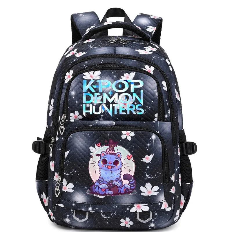 K-Pop Demon Hunters Boys Girls Backpack Huntrix Travel Knapsack Schoolbag Rucksack Women Shoulder Bag Halloween Birthday Gifts