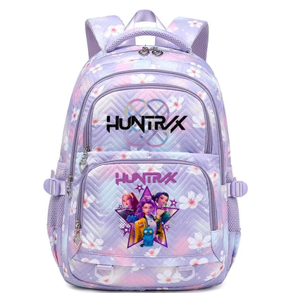 Kpop Demon Hunters Backpack Cartoon Rumi Mira Zoey HUNTR/X Saja Boys Print Schoolbag Large Capacity Student School Bas for Girls