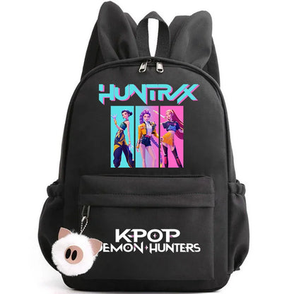 KPop Demon Hunter Backpack for Girls Boys Children Rucksack Casual School Bags Travel Rabbit Ears Backpacks Mochila gift bags